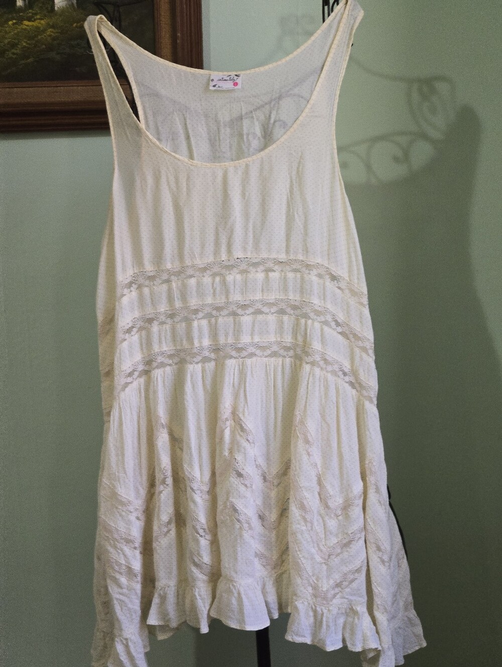 Intimately Free People Slip Dress, Layering Mini S Ivory Boho Lace